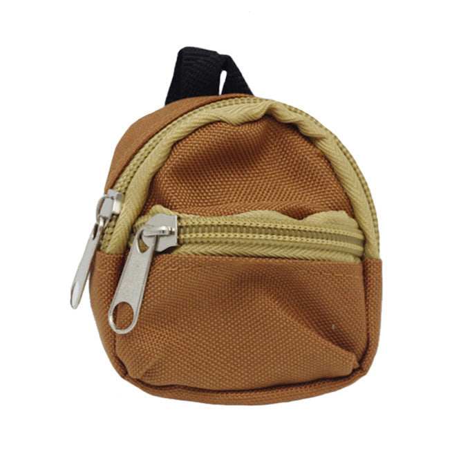 Doll Dress Up Backpack Small Ragdoll School Bag Two-layer Canvas School Bag