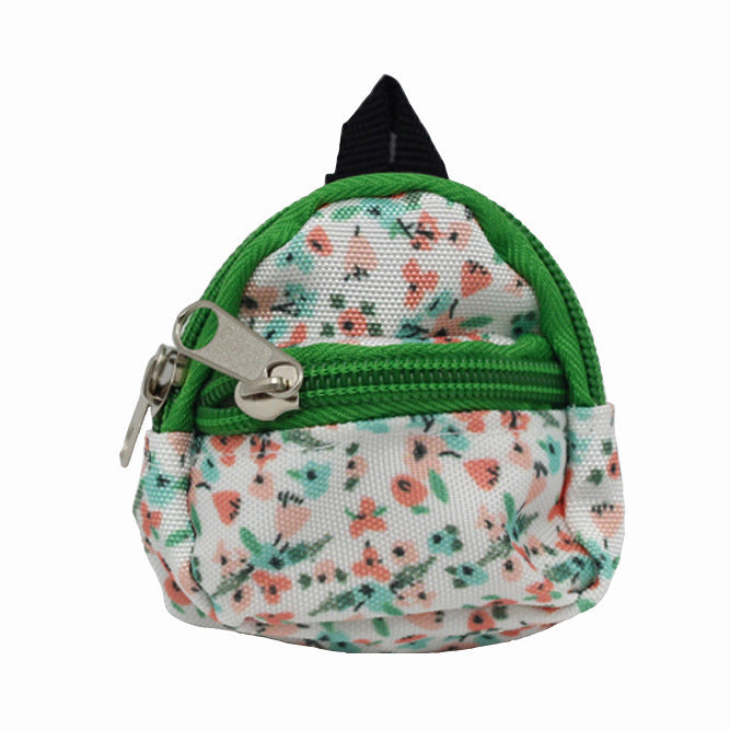 Doll Dress Up Backpack Small Ragdoll School Bag Two-layer Canvas School Bag